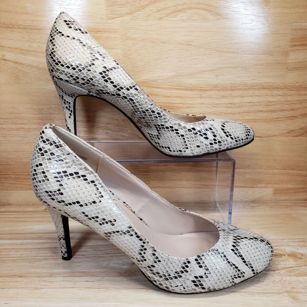 Comfort‎ Plus by Predictions Women's Heels Size 10M Snake Print Faux Leather